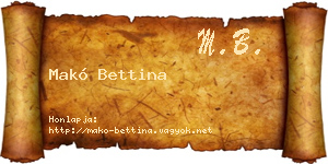 Makó Bettina névjegykártya
