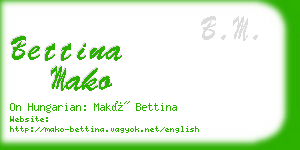 bettina mako business card